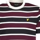 Lyle & Scott Men's Retro Stripe T-shirt (Burgundy)