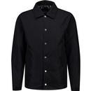 lyle and scott mens reversible printed snap buttons lightweight jacket jet black