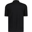 Lyle & Scott Branded Ringer Polo Shirt Jet Black
