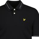 Lyle & Scott Branded Ringer Polo Shirt Jet Black