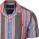 LYLE & SCOTT Retro 70s Stripe Resort Shirt (Red)