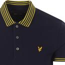 LYLE & SCOTT Mod Striped Collar Polo Shirt (Navy)