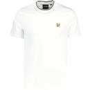 lyle and scott mens tipped mod crew neck tshirt white