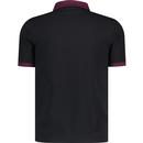 Lyle & Scott Tonal Ringer Pique Polo Shirt (Black)