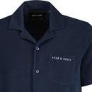 Lyle & Scott Retro 50s Towelling Resort Shirt Navy
