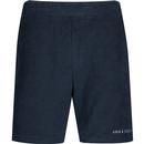 lyle and scott mens retro towelling casual shorts dark navy