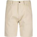 lyle and scott mens viaduct retro 90s casual twill shorts beige