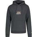 lyle and scott mens varsity logo applique hoodie gunmetal grey