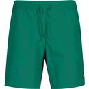 lyle and scott mens classic plain drawstring swim shorts court green