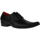 Madcap England Callahan Men's 1960s Mod Smooth Leather Winklepicker Shoes in Black
