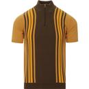 madcap england mens knitted half zip cycling short sleeve top spruce yellow