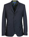 madcap england mohair 3 button suit jacket navy