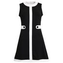 Madcap England á Gogo 1960s Mod Mini Dress with Side Tabs in Black