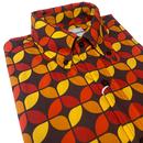 Danza Madcap England Retro 70s Circle Print Shirt