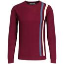 Madcap England Action Mod Racing Stripe Jumper in Zinfandel MC01