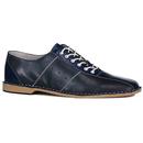 Madcap England All Up Mod Northern Soul Bowling Shoes in Navy/Blue/Navy