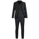 Madcap England Tailored Mod 3 Button Mohair Suit in Black