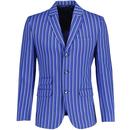 Madcap England 60s Mod Stripe Boating Blazer Jacket in Classic Blue MC1012