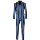 Madcap England Offbeat Retro Mod Single Breasted Boating Stripe Suit with Slim Trousers