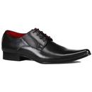 Madcap England Callahan Men's 1960s Mod Smooth Leather Winklepicker Shoes in Black