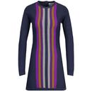 Madcap England Capitol 1960s Mod Knitted Stripe Dress in Navy Blazer MC1101