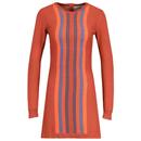 Madcap England Capitol Knitted Stripe Dress in Picante MC1101