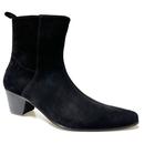 Madcap England Casbah Suede Cuban Heel Chelsea Boots in Black Suede