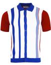 Contour MADCAP ENGLAND 60s Mod Multi Stripe Polo