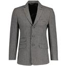 Madcap England Dylan Dogtooth Brushed Wool Blend Suit Blazer in Atmosphere MC1052