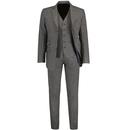 Madcap England Dylan Mod Dogtooth Brushed Wool Blend Suit with Slim Trousers in Atmosphere