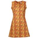 Madcap England Retro 60s Mod Yellow Floral Shift Dress