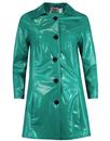 Jackie MADCAP ENGLAND Retro 60s PVC Raincoat GREEN