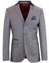 MADCAP ENGLAND POW Check Velvet Collar Suit Jacket