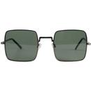 Madcap England Harrison Retro 70s Square Shaped Sunglasses in Green