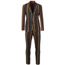 Madcap England Hendrix Stripe Psychedelic Mod Suit with Slim Trouser