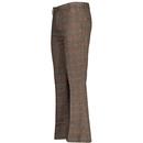 Madcap England Retro Herringbone Wool Check Flares