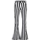 Madcap England Holy Roller Retro Striped Flares in Black and White MC105