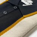 Junot MADCAP ENGLAND Mod Waffle Stripe Knit Polo B