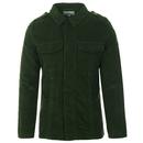 Madcap England Lennon Men's 60s Mod Cord Overshirt Jacket in Deep Forest