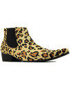 Stewart MADCAP ENGLAND Leopard Print Chelsea Boots