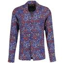 Madcap England Long Sleeve Blue Floral Rayon Shirt MC1073