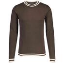 Madcap England Long Sleeve Moon Mod Knitted T-shirt in Delicioso MC587