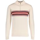 Madcap England Lytton Mod Chest Stripe Long Sleeve Cycling Top in Birch MC1124