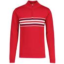 Madcap England Lytton Long Sleeve Knitted Cycling Top in Red MC1124