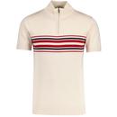 Madcap England Lytton Short Sleeve Knitted Cycling Top in Birch MC1125