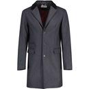 Madcap England Made in England Velvet Collar Covert Coat in Grey