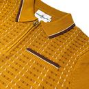 Miles Madcap England Mod Jacquard Knit Polo (Buck)