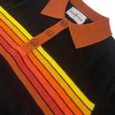 Mix-Tape Madcap England Retro 70s Polo Shirt BLACK