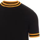 Moon MADCAP ENGLAND 60s Mod Tipped Knit Tee (B/Y)
