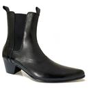 Outlaw Black Leather Cuban Heel Chelsea Boots by Madcap England